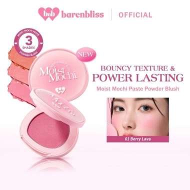 BARENBLISS Moist Mochi Paste Powder Blush Lasting 01 Berry Lava