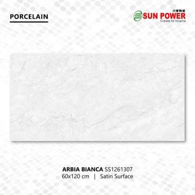 Granit Lantai Honed ( Satin ) 60x60 || 120x60 - Arbia Bianca | Sun Power 120x60