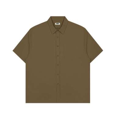 M231 Kemeja Pria Boxy Tekstur Coklat 1170D Dewasa-L