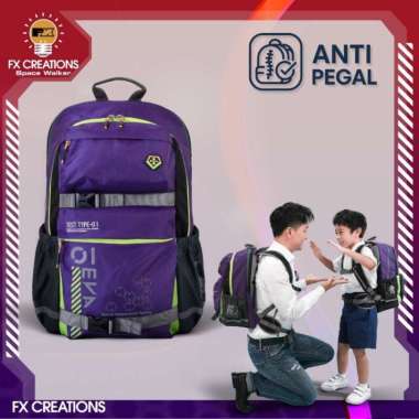 Ransel Sekolah Anak Anti Pegal Evangelion School Backpack FX Creations SNA242019AGS-01