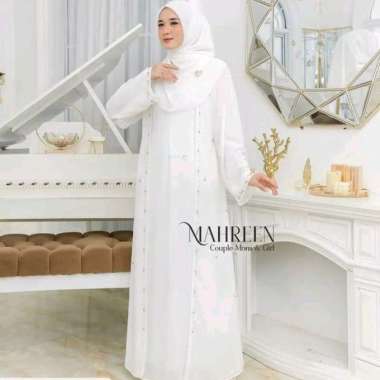 Kiukiu Mahreen Abaya - Abaya Ceruty Simple Polos Mutiara - Abaya Wanita Muslimah - Abaya Outer - Gam