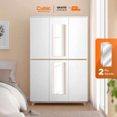 Cubic LUNA MILANO LP 3P Lemari Pakaian 3 Pintu / Lemari Baju / Wardrobe MILANO LP 3P+CERMIN