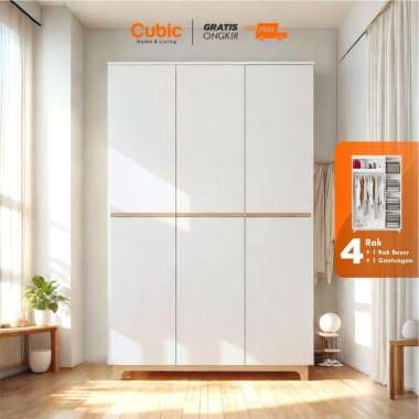 Cubic LUNA MILANO LP 3P Lemari Pakaian 3 Pintu / Lemari Baju / Wardrobe MILANO LP 3P