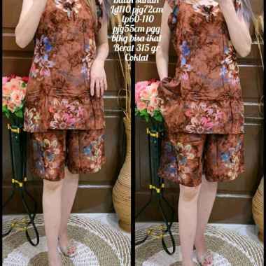200 Setelan Celana Baju Tidur Batik Sunan Wanita orange