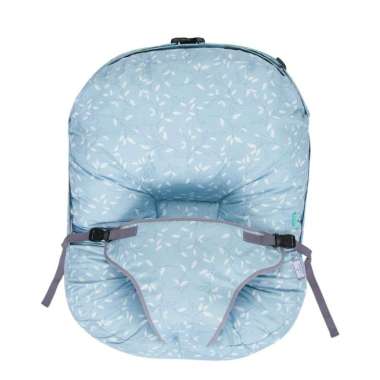Omiland Sofa Bayi Multifungsi + Bantal Dot – Motif Floral Lembut | Lavie Baby House Biru