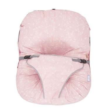 Omiland Sofa Bayi Multifungsi + Bantal Dot – Motif Floral Lembut | Lavie Baby House Peach