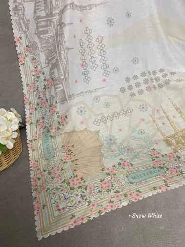 Milyarda Hijab Segiempat Motif Medina Segiempat Motif Snow White