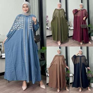 Afareen - Kaftan Terbaru Kaftan Rayon Kekinian Baju Muslim Wanita Modern Gamis Rayon Daster Jumbo AR
