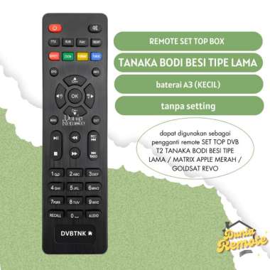 Langsung Connect!!! Remote STB Tanaka T1 Modi Besi Set Top Box Dvb-T2 MODI TANAKA BODI BESI TIPE LAM