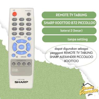 Langsung Connect!!! Remot Remote TV SHARP Alexander PICCOLO IIOTTO 797 tanpa setting