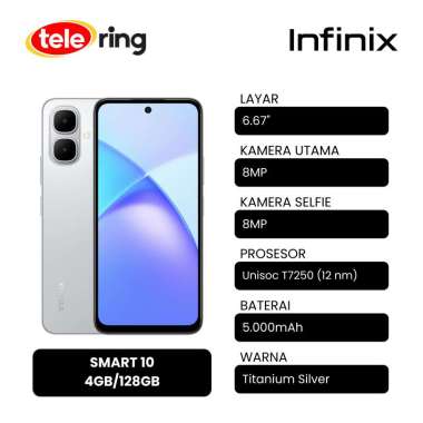 HP INFINIX SMART 10 4/128GB TITANIUM SILVER