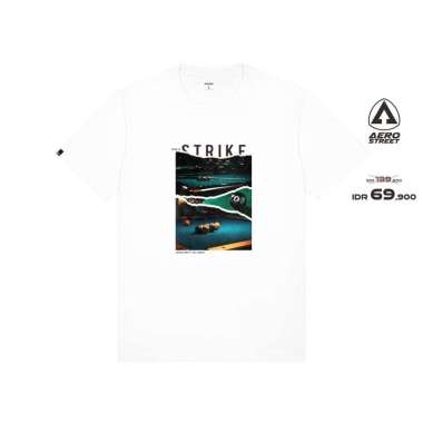 Aerostreet T Shirt Strike Putih Kaos T Shirt ABBAA XXL