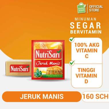 NutriSari Jeruk Manis 160 Sachet - Minuman Jeruk Vitamin C Vitamin D