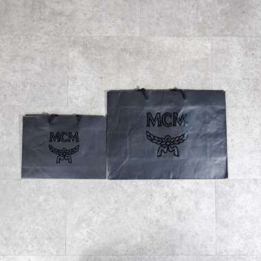 Tas PAPER BAG MCM BLACK 100% ORIGINAL size L
