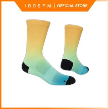 SAYSKY - Unisex Combat High Socks, Blue AOP -Kaos Kaki Lari Pria dan Wanita M-L