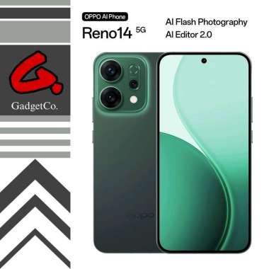 Oppo Reno 14 5G 8/256GB || 12/256GB Garansi Resmi || Premium Desain || AI 2.0 12/256GB Luminous Gree