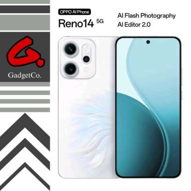 Oppo Reno 14 5G 8/256GB || 12/256GB Garansi Resmi || Premium Desain || AI 2.0 12/256GB Opal White