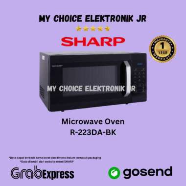 SHARP R-223DA-BK Countertop Microwave Oven Black (23 Liter) | R 223 DA BK | R223DA BK