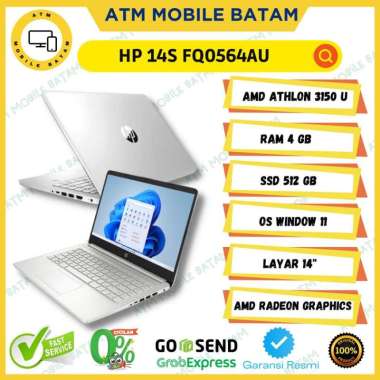 HP 14s-fq0564AU/AMD Athlon Gold 3150U/4GB/512GB SSD/14″/Win 11 +OHS