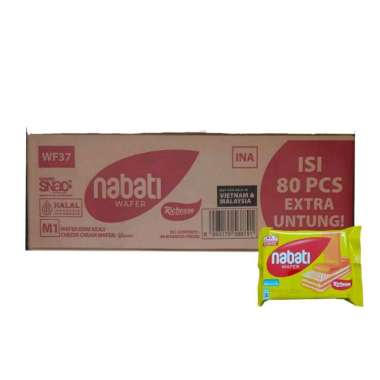 Nabati Wafer Krim Keju - Richeese (1 dus/80 bks)