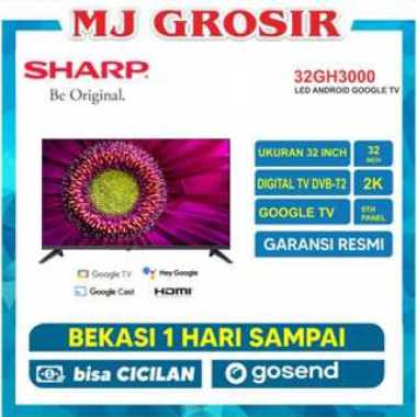PROMO LED TV SHARP 32" ANDROID 32GH3000 32 INCH USB MOVIE HD HDMI DIGITAL