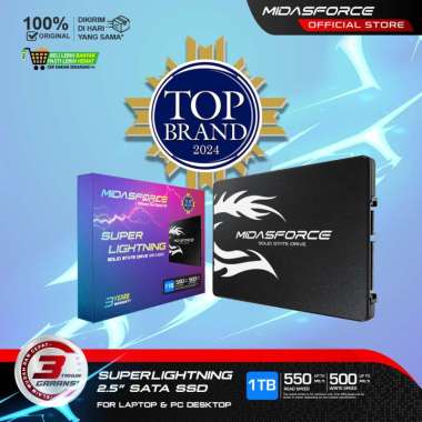 SSD MidasForce 1TB SuperLightning Garansi 3 Tahun SSD SATA 2.5" Midasforce 1TB untuk Laptop dan PC S
