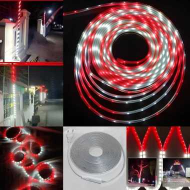 Lampu Selang 2835 Merah Putih 7 Meter Outdoor/Indoor Led Strip Lampu Hias Agustus an