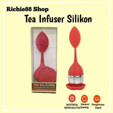Daiso Silicone Tea Infuser Leaf With Holder Red