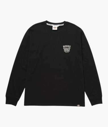 DICKIES - Men's Workwear Uniform Long-Sleeve T-Shirt - Kaos Lengan Panjang Pria BLACK L