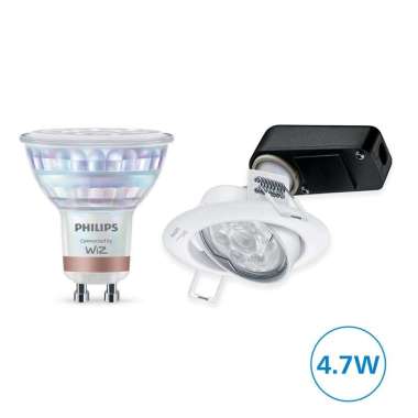 Philips Lampu Spotlight Smart Wifi LED MR16 4.7W GU10 Bluetooth Color RGB GU10 dengan fitting dan fr