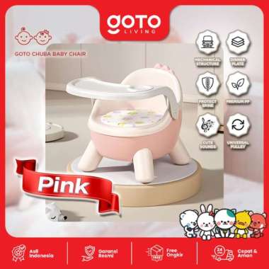 Goto Chuba Baby Chair Kursi Makan Bayi Tempat Duduk Mpasi Lucu Set Meja PINK