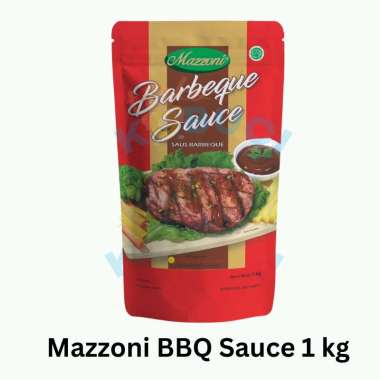 Mazzoni Saus Barbeque 1 Kg / Saus Barbeque 1kg BBQ Enak