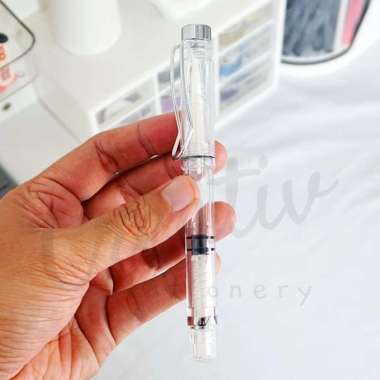 Ostrich Transparent Brush Fountain Pen Kuas Kaligrafi
