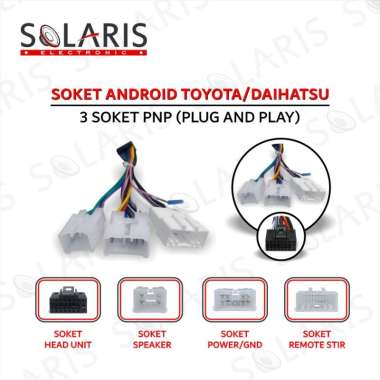 Kabel Soket Head Unit Android Toyota / Daihatsu Soket Plug And Play 5 Soket