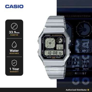 [READY INSTANT] Jam Tangan Pria Digital Casio General A130WE-1ADF Vintage Original Silver