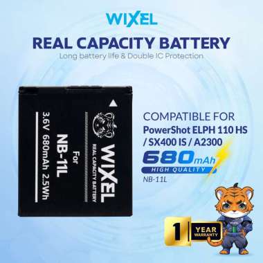WIXEL Baterai Kamera NB-11L for Canon PowerShot Digital IXUS 125 HS / 132 / 135 / 141 / 240 / 245 11