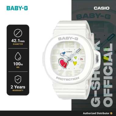 [READY INSTANT] Jam Tangan Analog Wanita Baby-G BGA-10-7ADR Playful Hearts Series Detachable Bezel O
