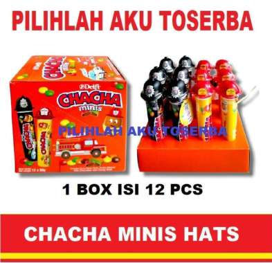 CHACHA MINIS HATS Police & Fire Milk Chocolate - (HARGA 1 BOX isi 12 )