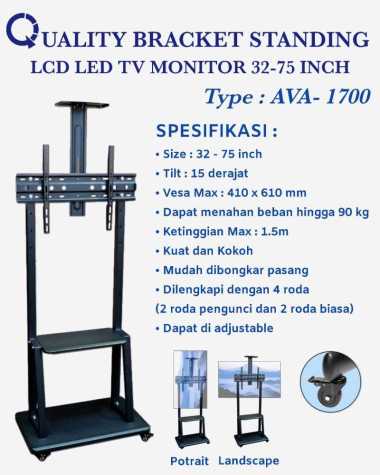 Quality standing bracket tv 32inchi -75 inchi braket tv berdiri 32" sampai 75" Ava 1700 32"-75" AVA1