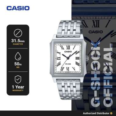 [READY INSTANT] Jam Tangan Analog Unisex Casio MTP-B190D-7BVDF Vintage Tank Series Stainless Steel O