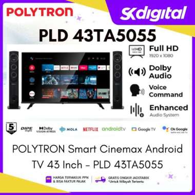 TV Polytron PLD 43TA5055 Smart Cinemax Android TV 43 inch