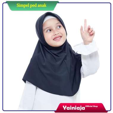 Hijab Bergo Hamidah Anak Usia 4-9 Tahun Hitam