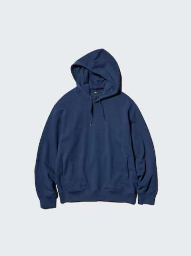 UNIQLO Pullover Sweat Hoodie pria lengan panjang BLUE XL