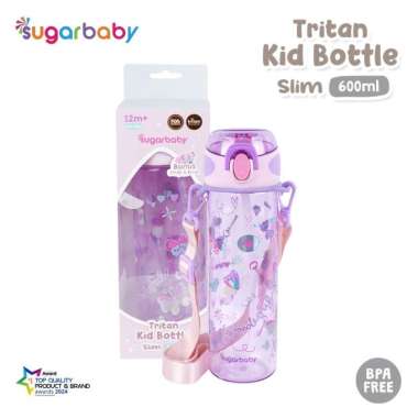 SUGARBABY TRITAN KID BOTTLE SLIM 600ml TKB SL600 PINKBTRFLY