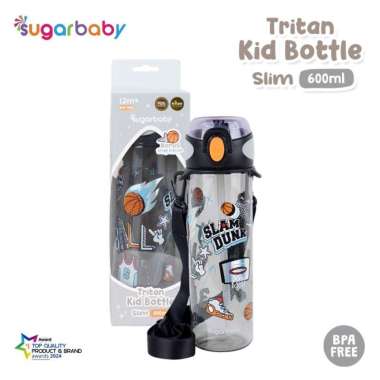 SUGARBABY TRITAN KID BOTTLE SLIM 600ml TKB SL600 GREYBASKET