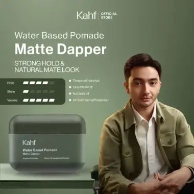Kahf Water Based Pomade -12h Strong Hair Styling Product - Easy Wash Easy Application