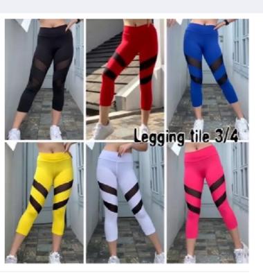 celana senam gym fitness zumba legging tile 3 - 4 [One Size] - Kuning
