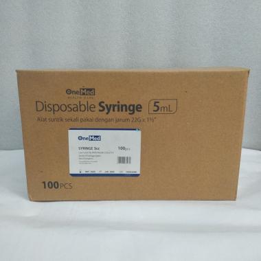 Spuit Onemed 5cc - Alat Suntikan per Box 100pcs