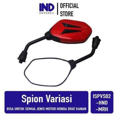 Spion-Sepion-Kaca Set Variasi S02 Semua Jenis Motor Honda Drat Kanan Baut 14 Putih-Merah-Biru-Hitam 