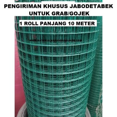 Kawat Loket PVC Hijau Tinggi 1 inch x 10 meter Kawat Ayak Pagar